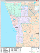 Redondo Beach Wall Map Premium Style